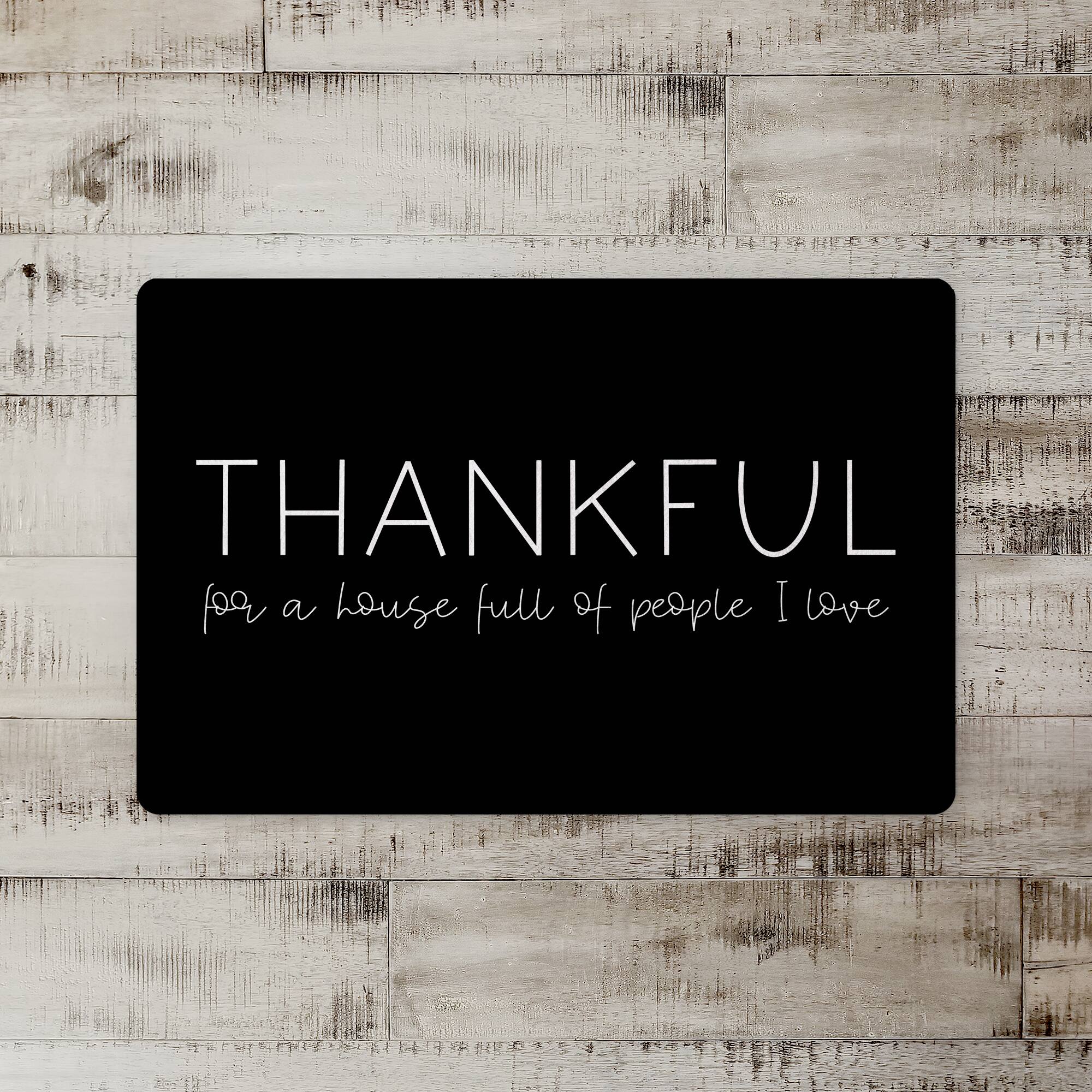 Thankful For A House Full Of People 18" x 27" Floor Mat